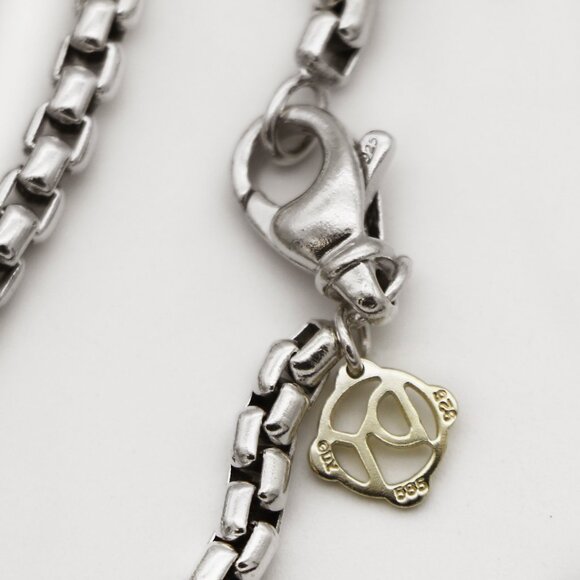 David Yurman 925 Albion Chalcedony & Diamond Pendant Necklace - Picture 4 of 5